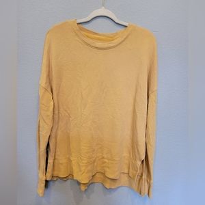 Time and Tru Muted Yellow  Sweater
